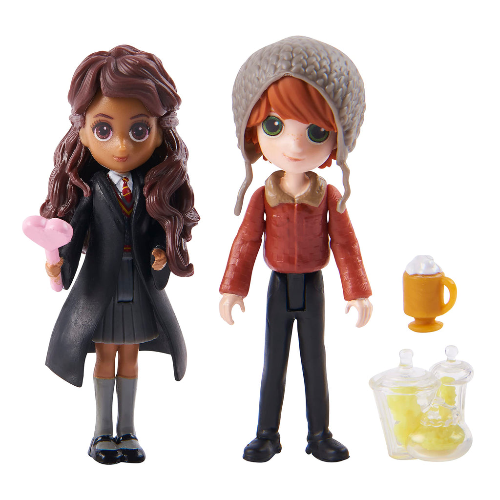 Wizarding World Harry Potter Magical Minis Ron Weasley & Parvati Patil Doll Set - 2 Poseable Figures with Accessories for Ages 6+