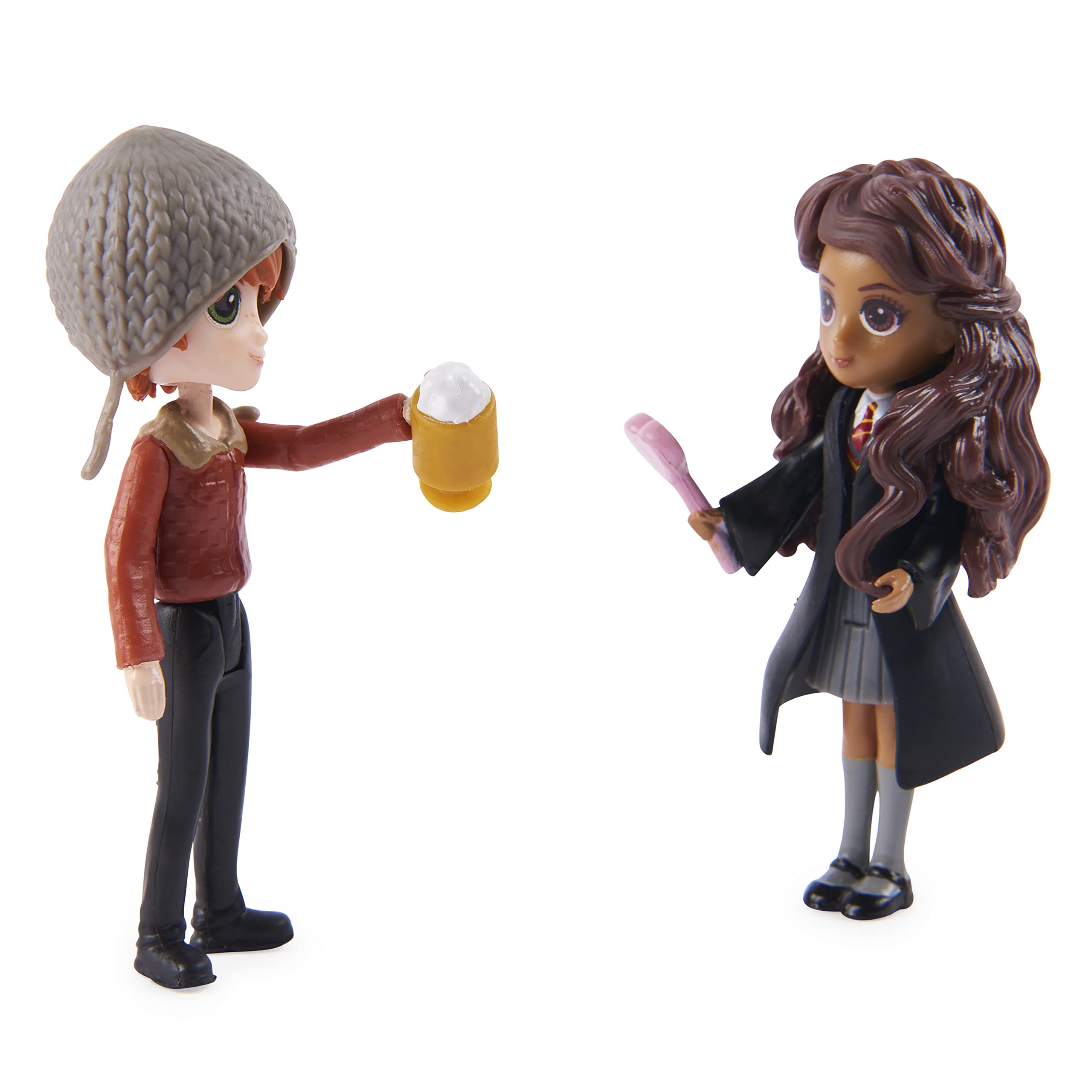 Wizarding World Harry Potter Magical Minis Ron Weasley & Parvati Patil Doll Set - 2 Poseable Figures with Accessories for Ages 6+