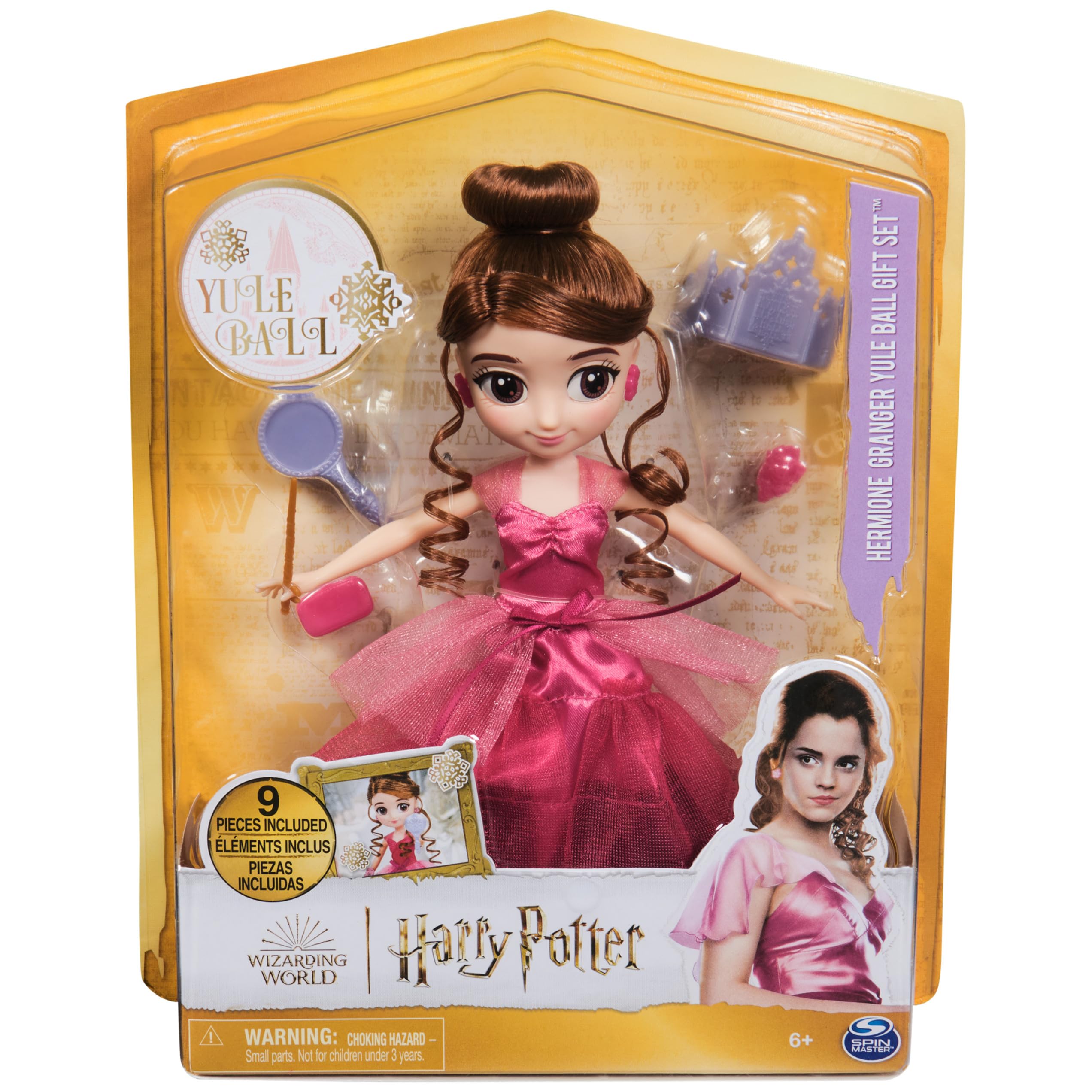 Wizarding World Hermione Granger Yule Ball Doll Set – 8-Inch, 9 Pieces with Accessories