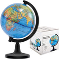 Wizdar 4 Inch Mini World Globe – Educational Rotating Globe for Kids, Classroom, Desk Decor
