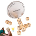 WodGod Crossword Dice Game - 12 Wooden Letter Tiles with Carrying Case for Travel, Camping, and Family Fun