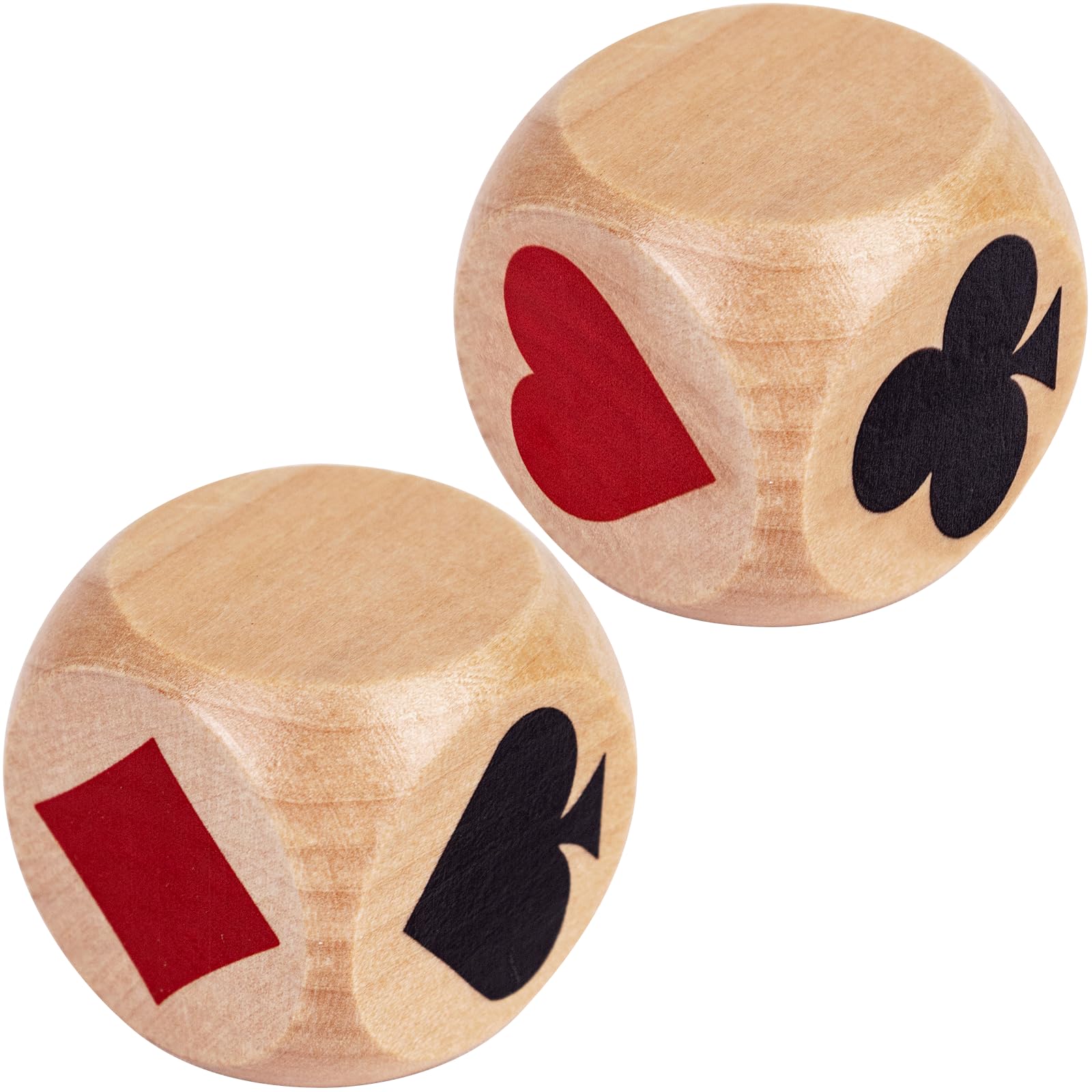 WodGod Double Trump Marker Dice - Big Size 1.57" Wooden Euchre Indicator for Card Games