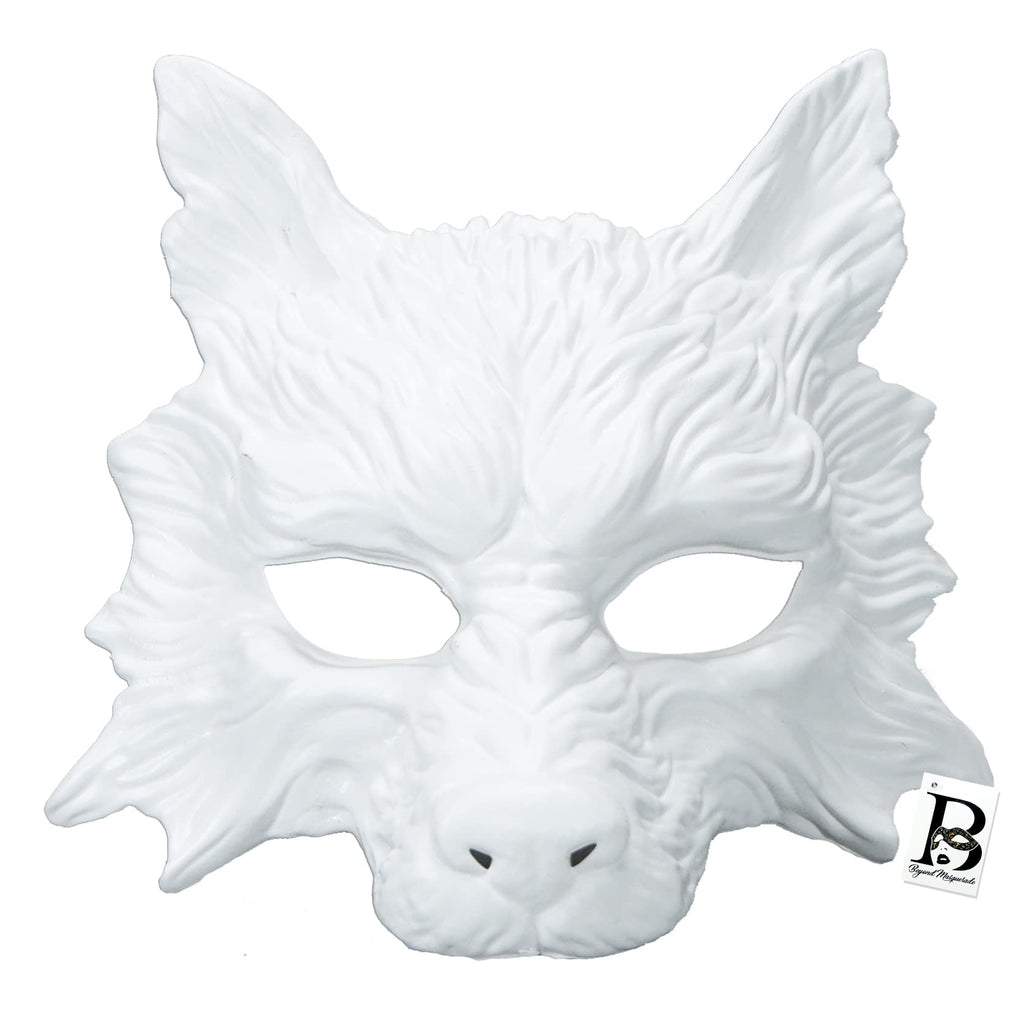 Wolf Mask for Masquerade and Cosplay – Eco-Friendly Hand Washable Adult Mask by Beyond Masquerade