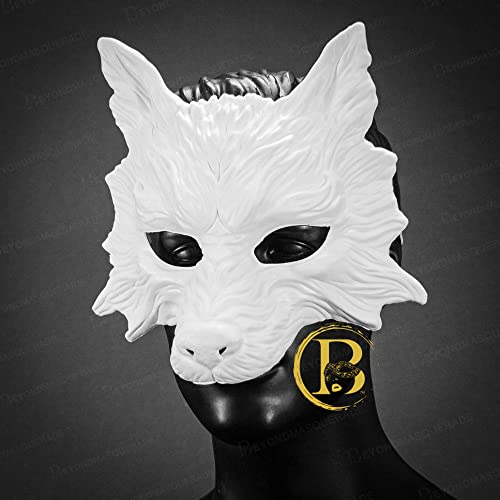 Wolf Mask for Masquerade and Cosplay – Eco-Friendly Hand Washable Adult Mask by Beyond Masquerade