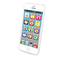 Wolmund Toy Learning Play Cell Phone with 8 Modes, LED Lights, White