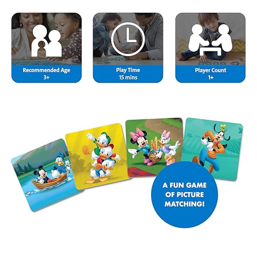 Wonder Forge Disney Mickey Mouse Matching Game – 72 Tiles, 15-Minute Memory Card Game for Ages 3-5
