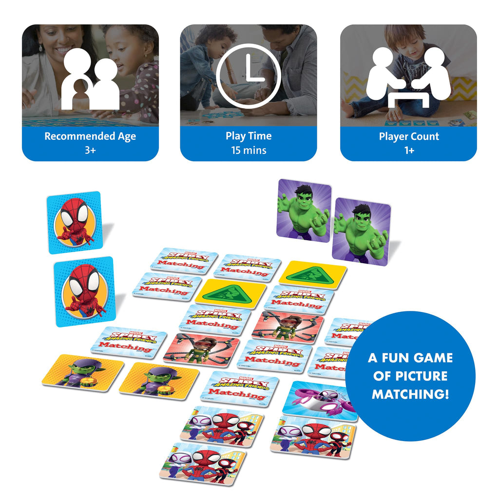 Wonder Forge Marvel Spidey Matching Game – 72 Tiles, Ages 3+, 15-Minute Memory Fun