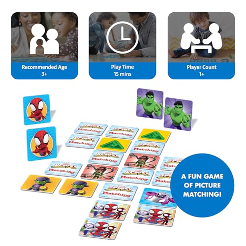 Wonder Forge Marvel Spidey Matching Game – 72 Tiles, Ages 3+, 15-Minute Memory Fun