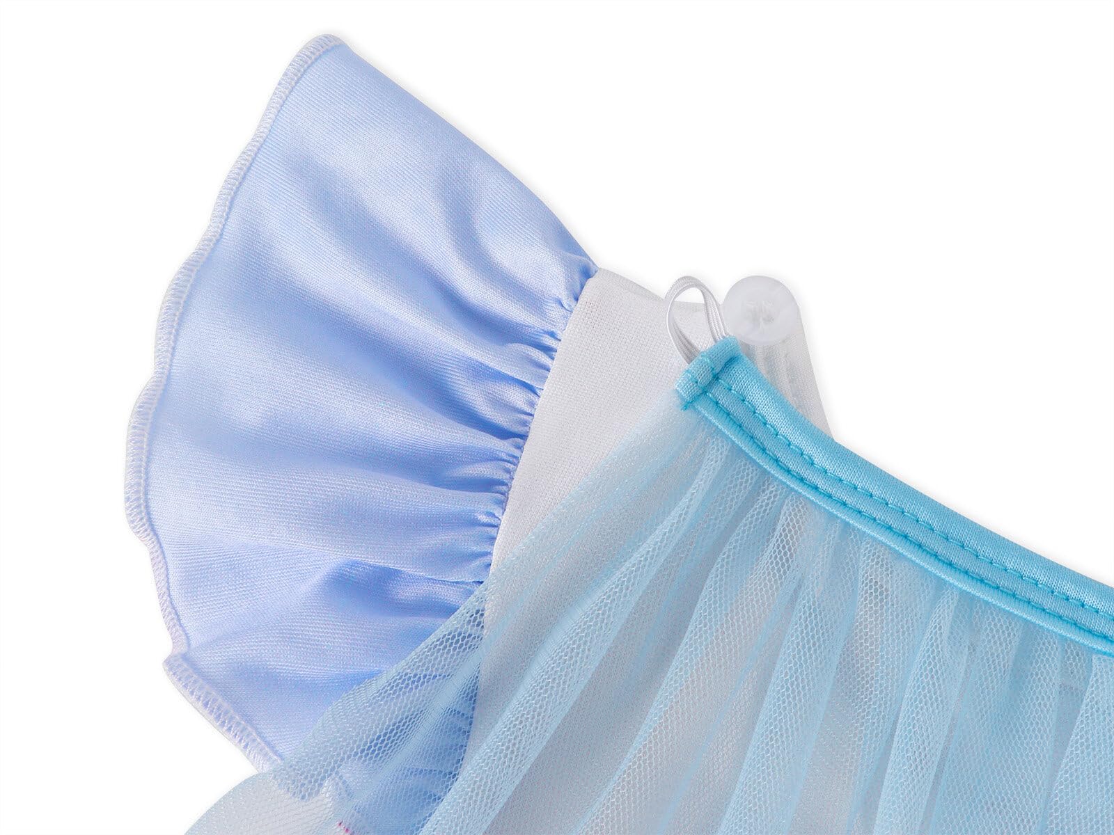 WonderBabe Princess Dress with Cape – Girls Christmas Birthday Party Costume, Toddler Ruffle Sleeve Fancy Outfit