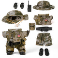 WONDOLL 9-Piece Camouflage Military Uniform Set for 17cm Dolls - Complete Accessories