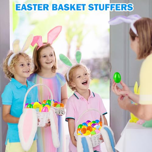 Wondrus 24-Piece Mochi Squishy Fidget Toy Set with Plastic Eggs – Non-Candy Easter Basket Stuffers