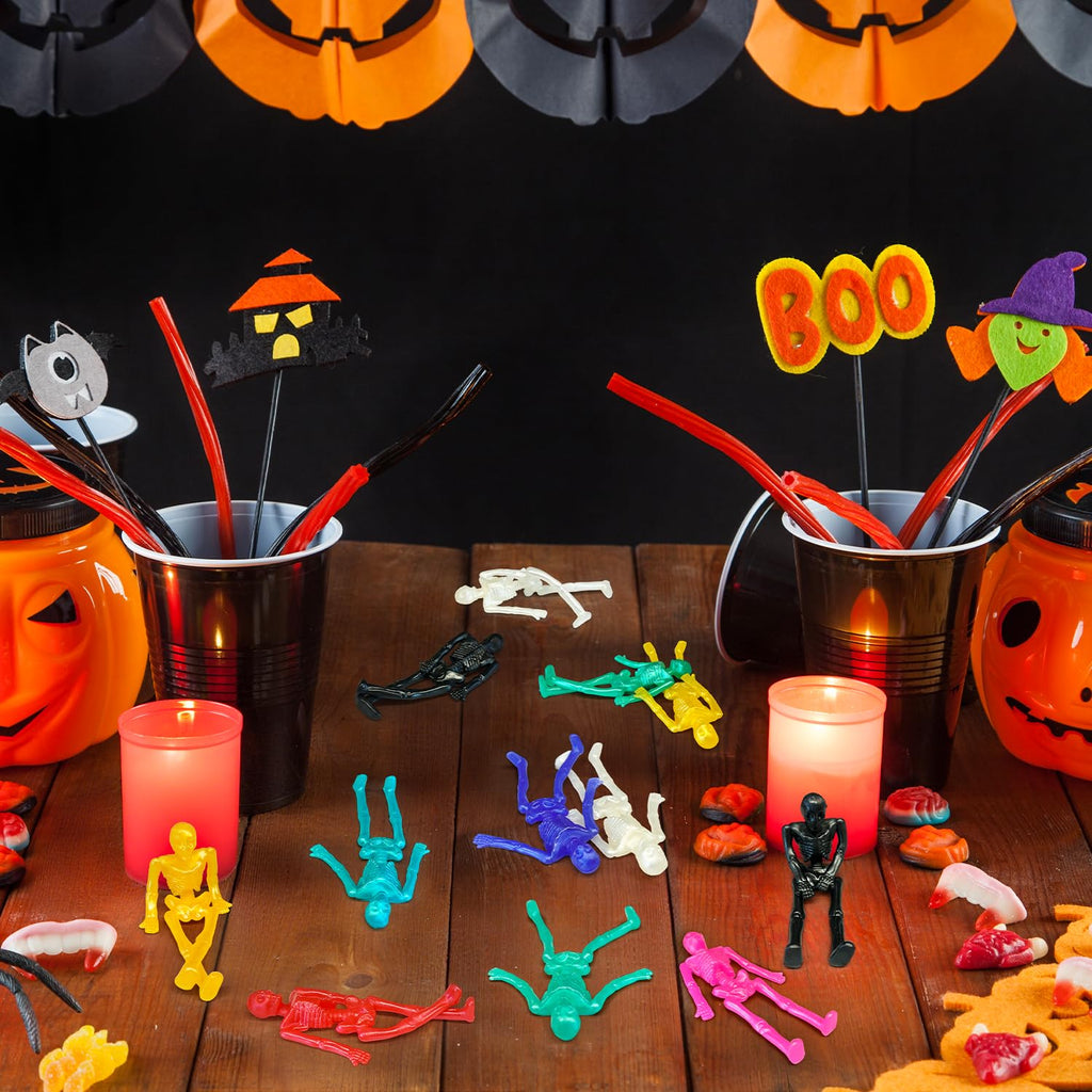 Wondrus 36-Pack Halloween Stretchy Skeleton Toys – Non-Candy Party Favors for Goodie Bags, Boo Baskets, and Trick-or-Treat