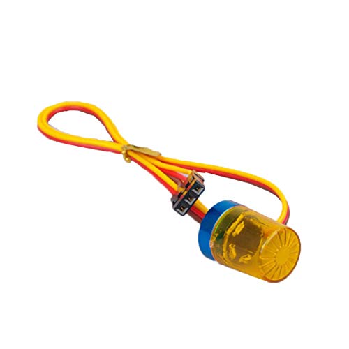 WONFAST 2-Pack Yellow RC Car Strobe Lights - 360° Rotating LED with 5 Modes for 1/8 1/10 Scale Models