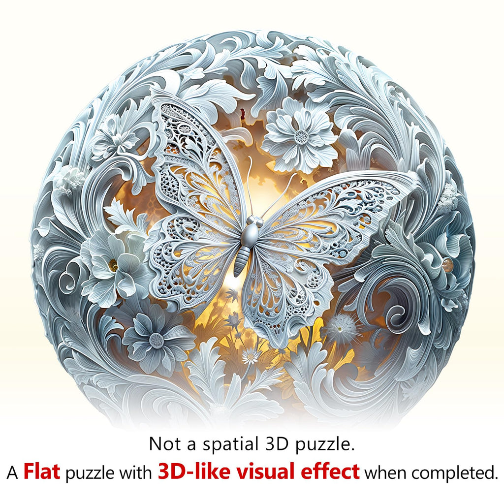 WOODBESTS Celestial Wings Wooden Puzzle – 100-Piece Adult Jigsaw, 8.5x8.5 inches, Laser-Cut Unique Shapes