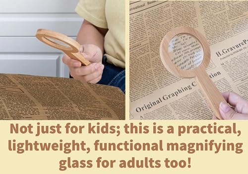 Wooden Magnifying Glass for Kids – Hero Brands, Lightweight & Safe Glass Lens