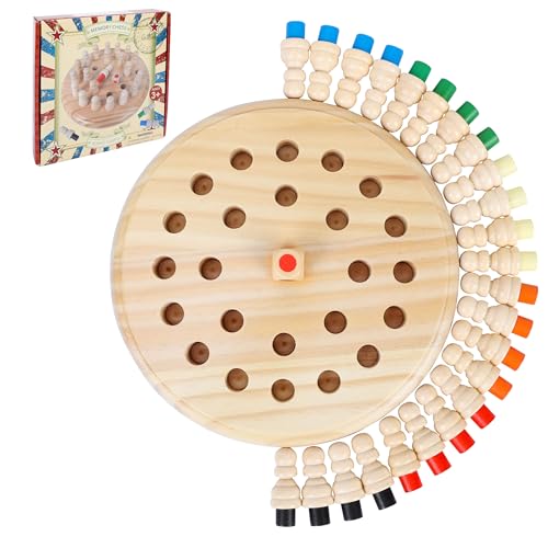 Wooden Memory Chess Game – 7.5 Inch Matching Stick Board Game for Kids Ages 3-100