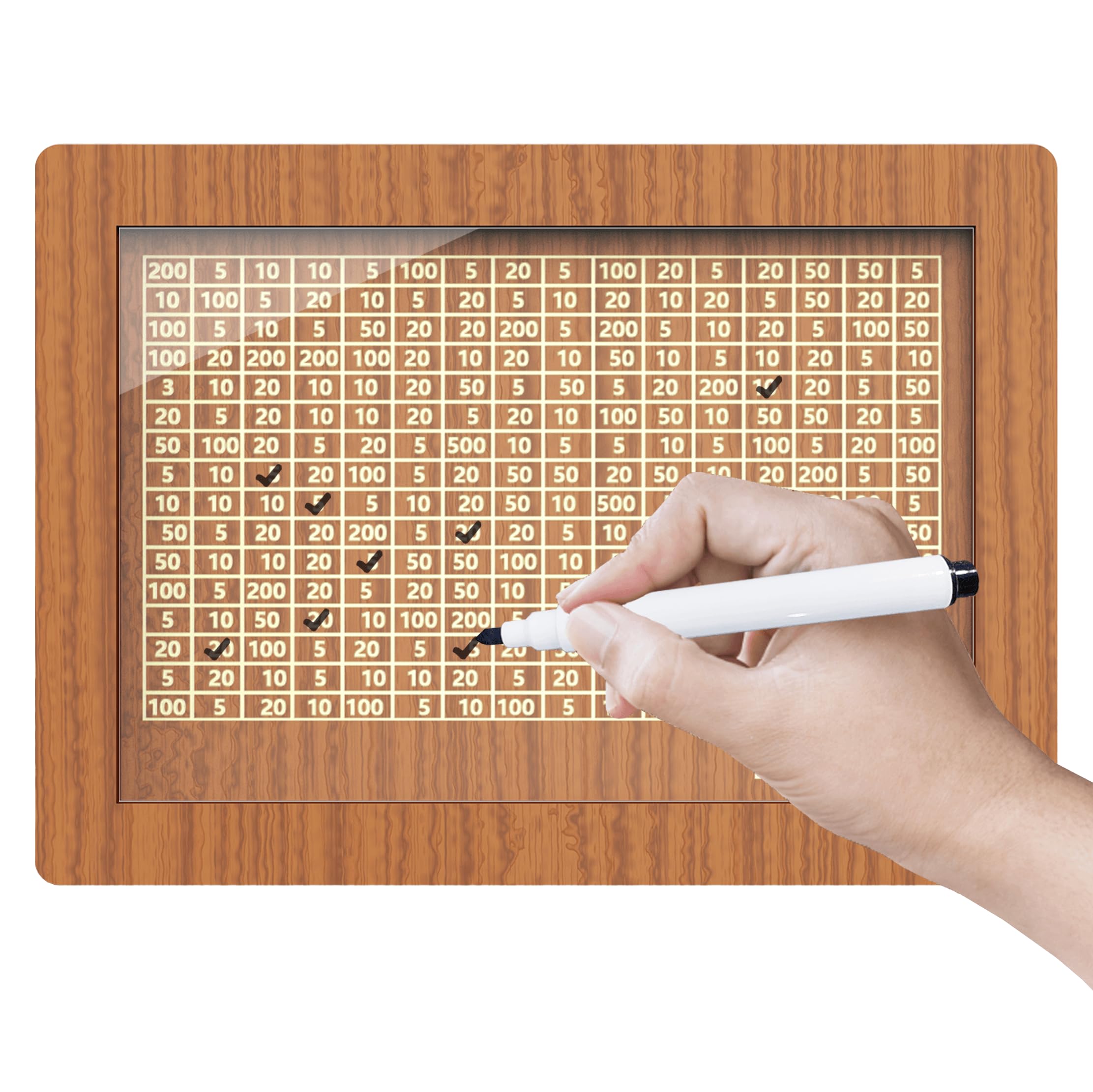 Wooden Money Saving Box with $10000 Savings Challenge – Brown Piggy Bank for Adults and Kids