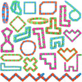 Woosir 24-Pack Wacky Tracks Fidget Toys – Sensory Click Snake Toy for Classroom and Stress Relief