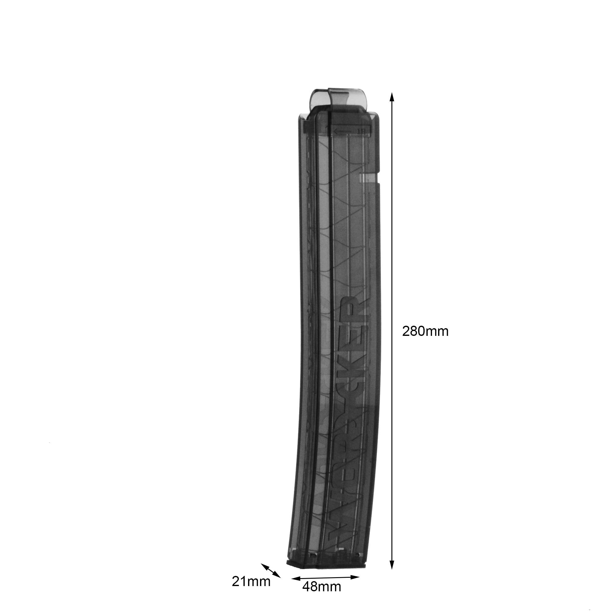 WORKER 18-Darts Curved Talon Magazine Short Darts Clip Black Transparent