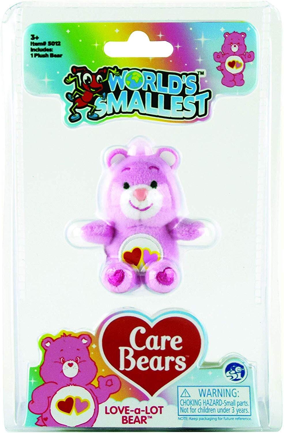 World's Smallest Care Bears Mini Plush – Random Collectible Embroidered Stuffed Toy (Styles Vary)