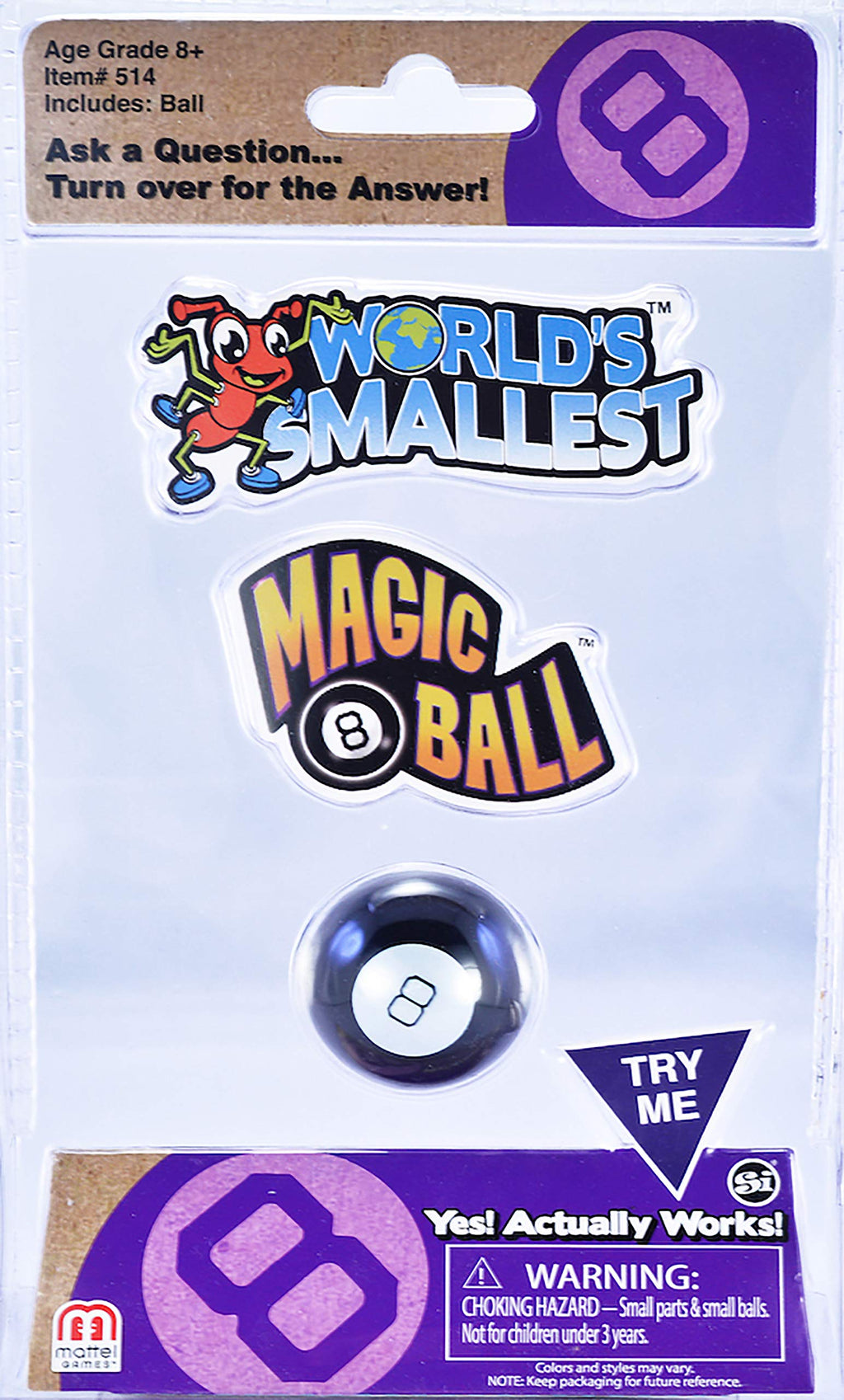 World's Smallest Magic 8 Ball – Miniature, Fully Functional Fortune Teller with 10 Answers