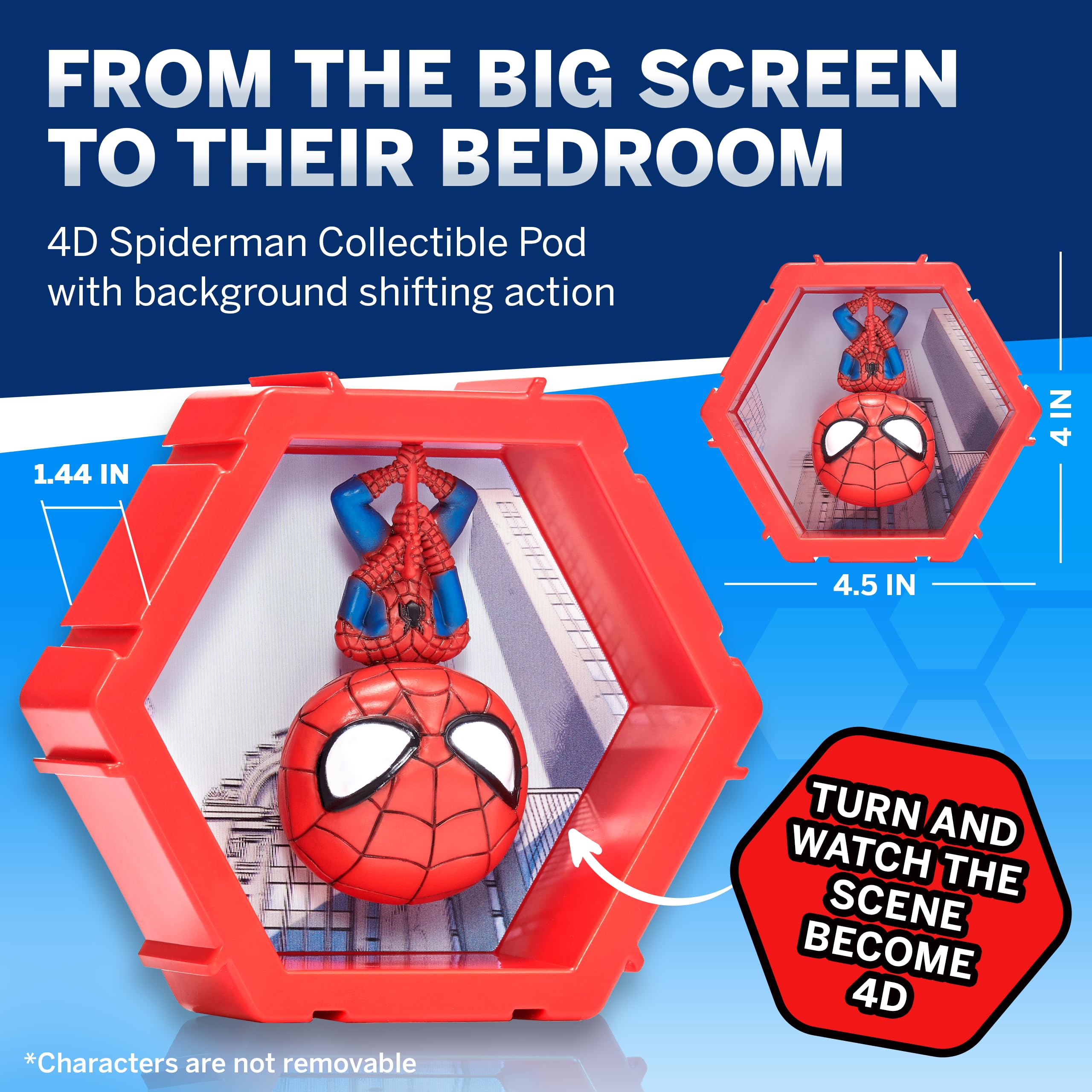 WOW! PODS 4D Marvel Spider-Man & Black Panther 2-Pack – Connectable Action Figures with Lenticular Display
