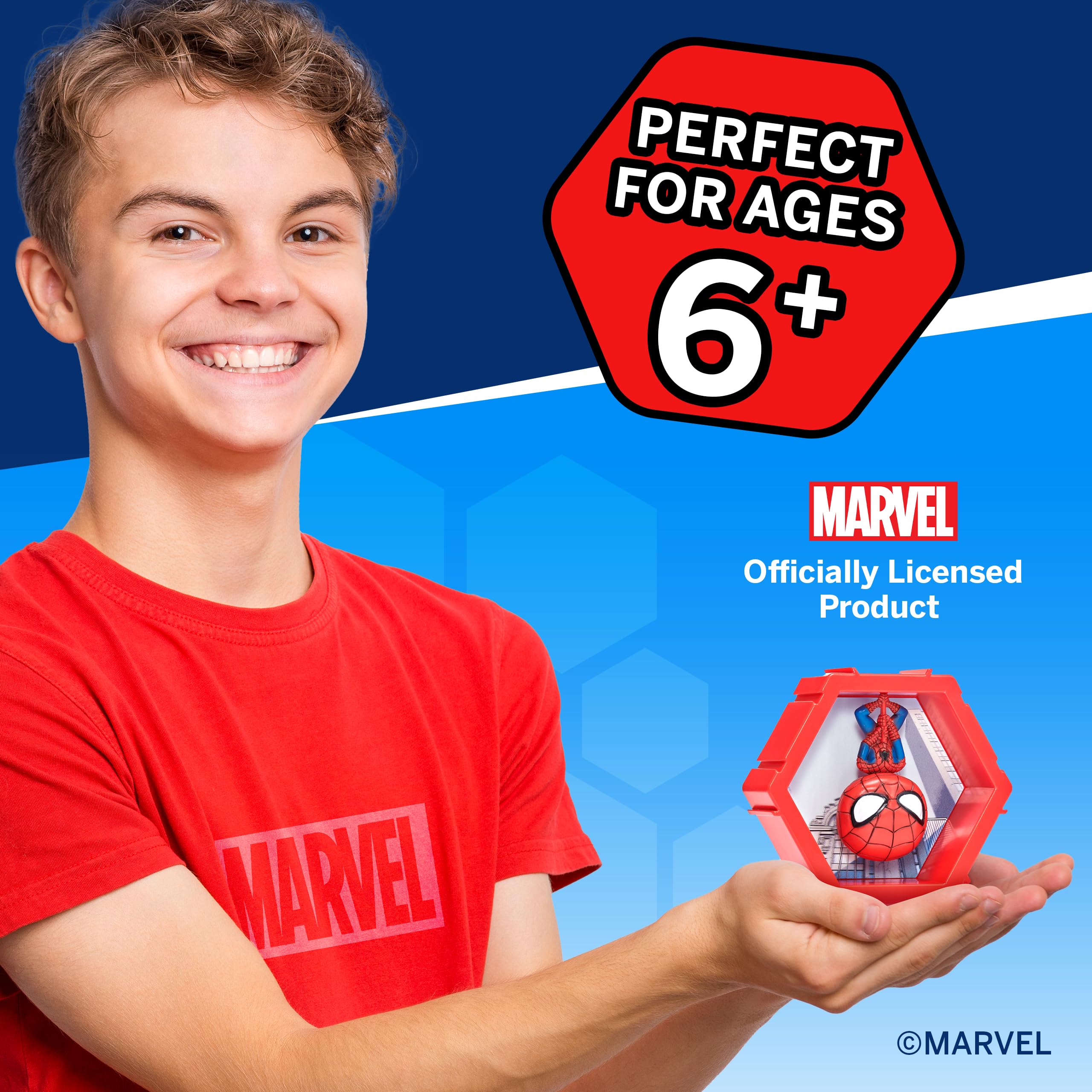 WOW! PODS 4D Marvel Spiderman Bobblehead – Connectable and Collectible Figure with 3D Lenticular Display