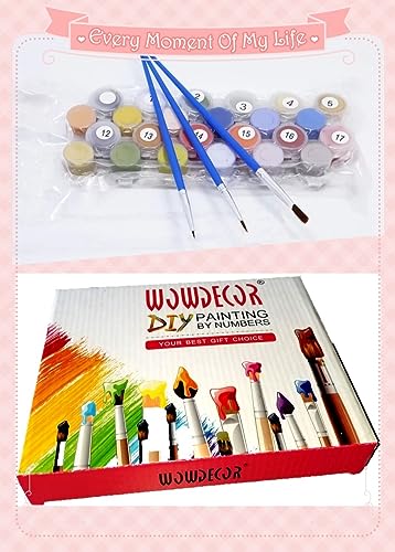 Wowdecor Paint by Numbers Kit - Starry Night Van Gogh 40x50 cm Stamped Canvas (No Frame) for Adults