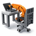 WOWOBONTOY Burnout Shrimp Building Blocks Set – 155 Piece Mini Figure Model Kit with Computer Desk for Office Desk Decor