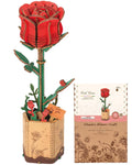 Wowood 3D Wooden Rose Puzzle – 106-Piece DIY Flower Model Kit for Adults