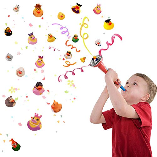 WQTHE 30 Pack Rubber Duck Assortment - 2.3 Inch Bulk Bath Toys for Kids, Party Favors, 30 Unique Styles