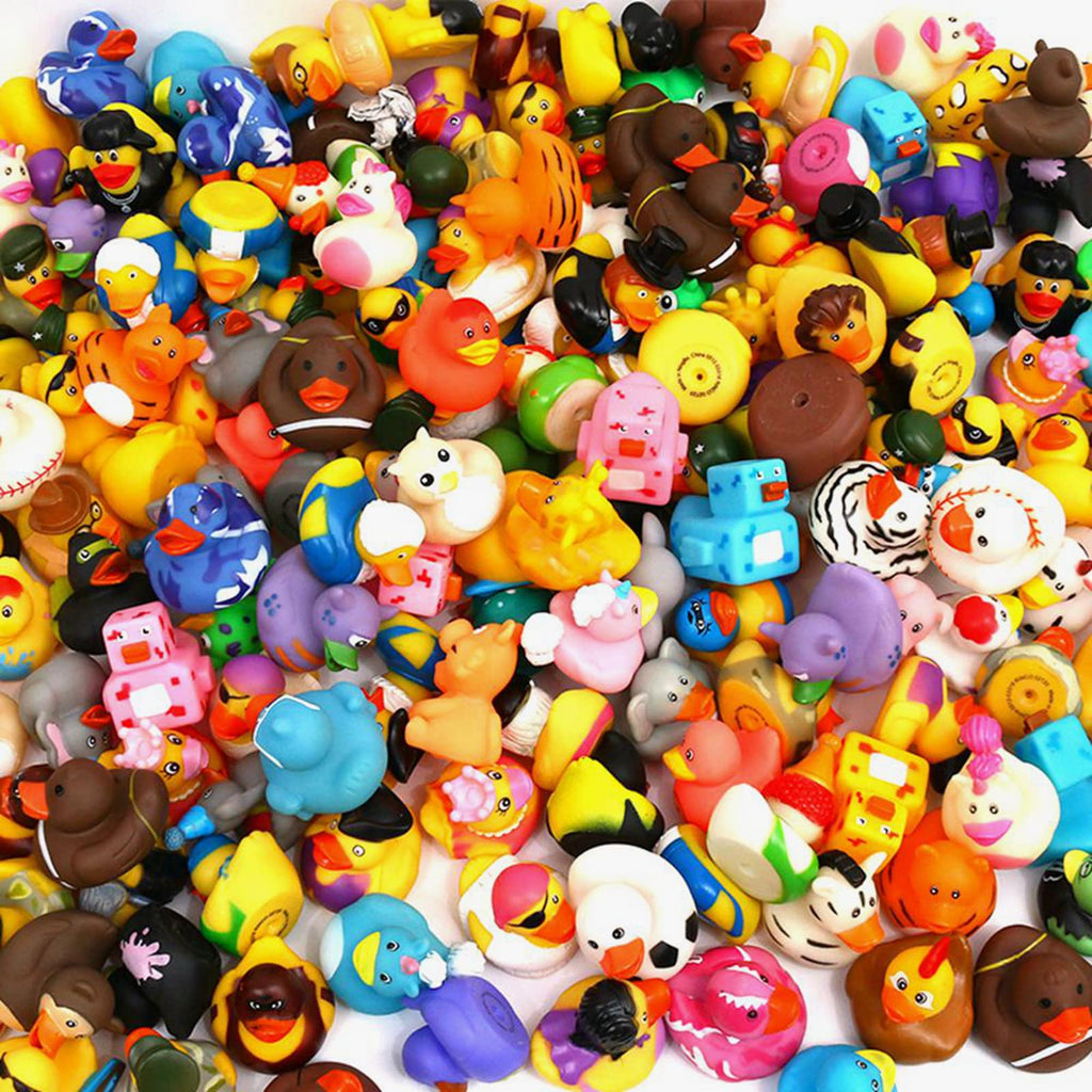 WQTHE 30 Pack Rubber Duck Assortment - 2.3 Inch Bulk Bath Toys for Kids, Party Favors, 30 Unique Styles