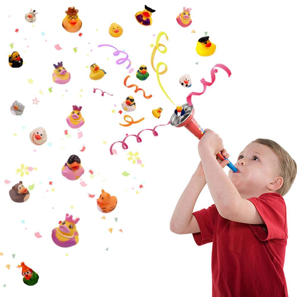 WQTHE 30 Pack Rubber Duck Assortment - 2.3 Inch Bulk Bath Toys for Kids, Party Favors, 30 Unique Styles