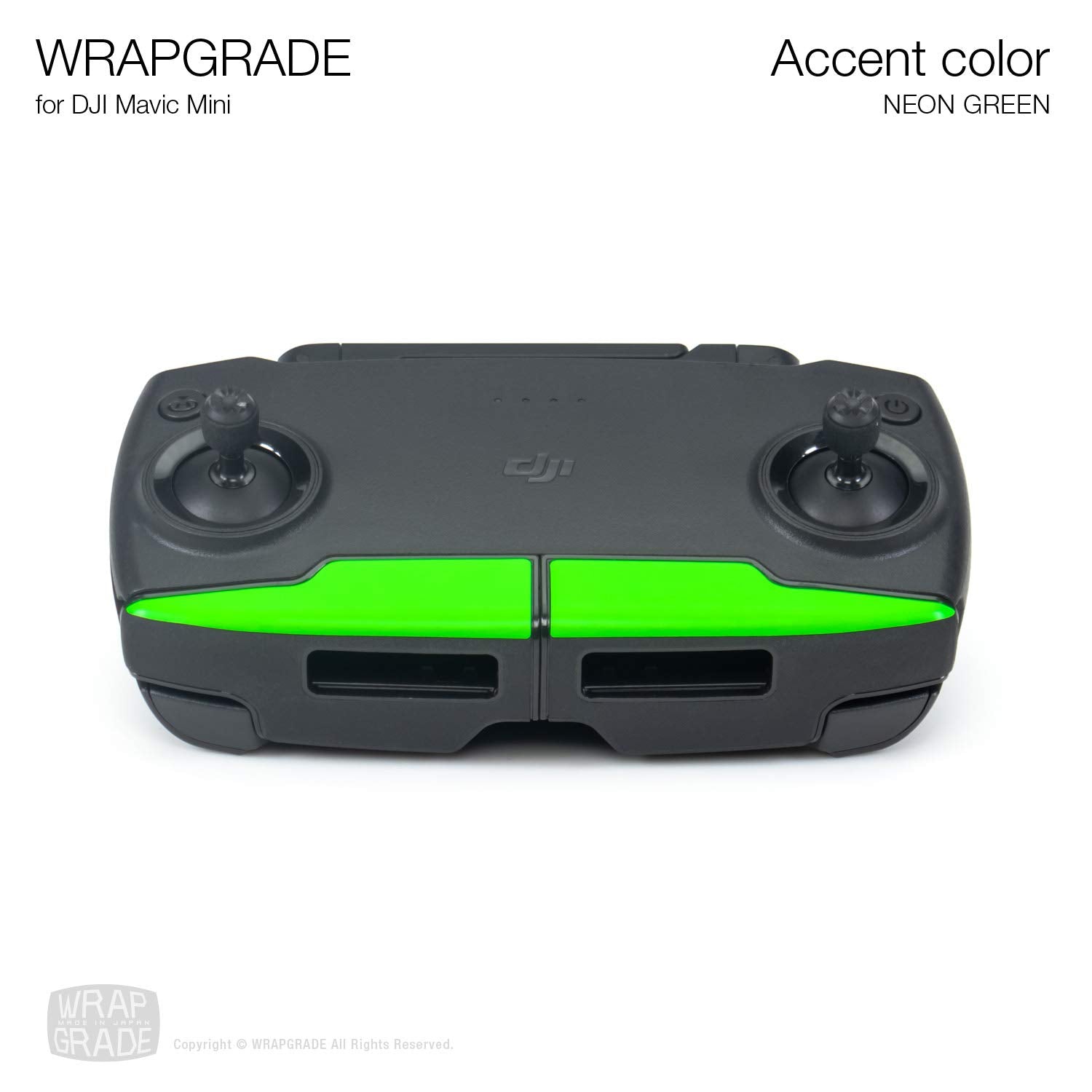 Wrapgrade Neon Green Skin for DJI Mavic Mini / Mini 2 SE / Mini 4K – Accent Color