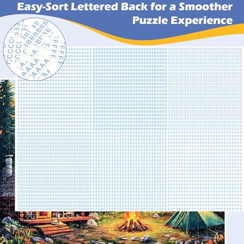 WSCXSC 2-Pack 500 Piece Jigsaw Puzzles for Adults – Flamingo Sunset & Snow Mountain Cabin Scenes with Posters