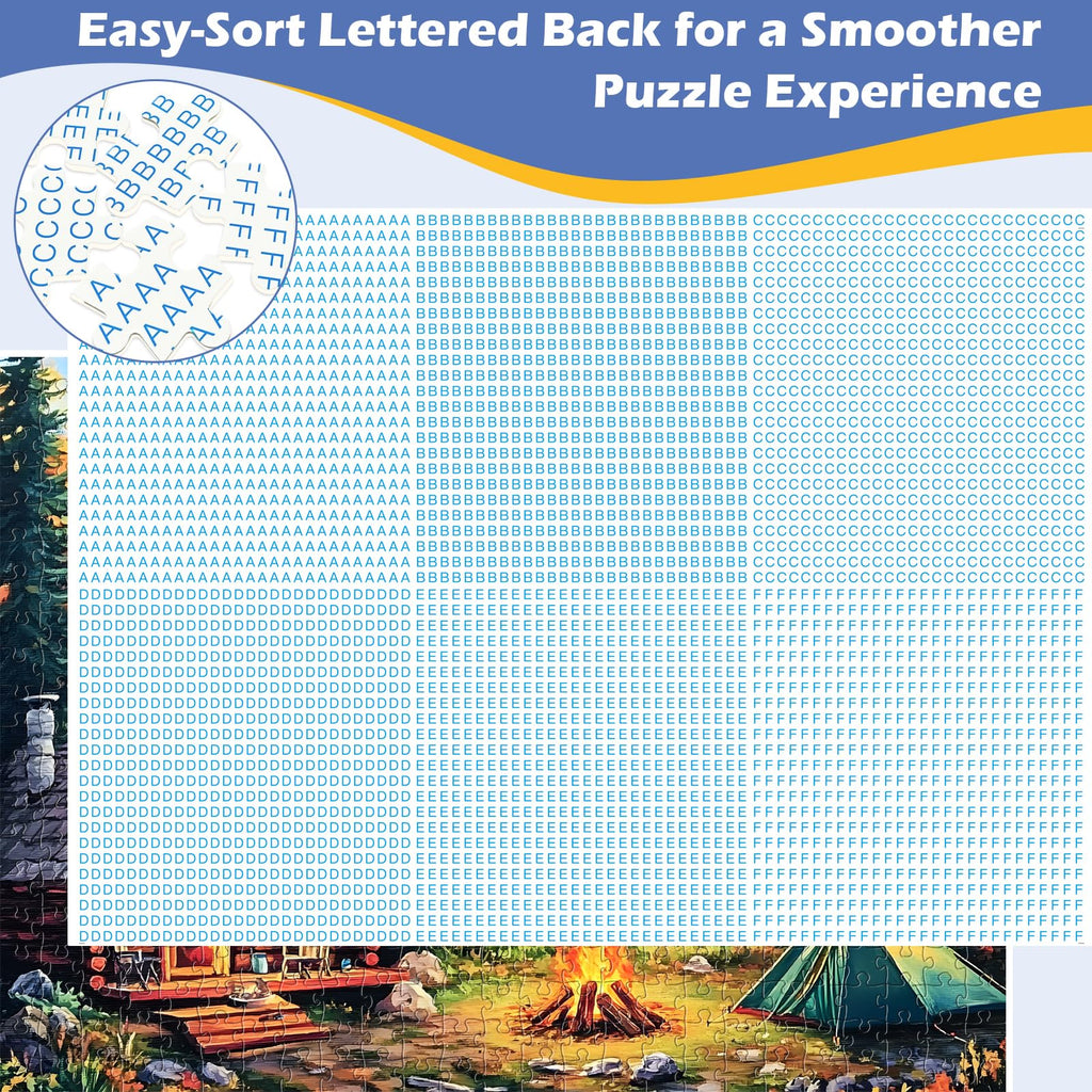 WSCXSC 2-Pack 500 Piece Jigsaw Puzzles for Adults – Flamingo Sunset & Snow Mountain Cabin Scenes with Posters