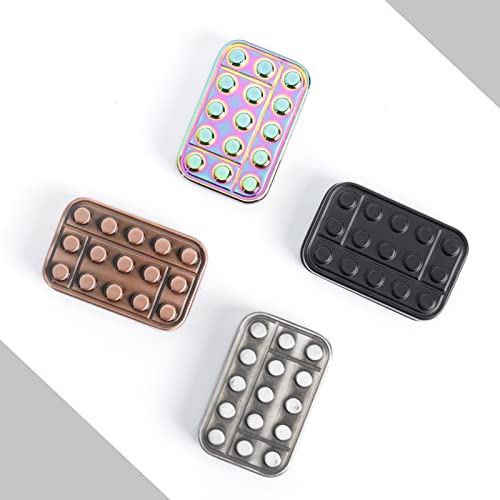 WSHWXY Metal Fidget Slider Magnetic Haptic EDC Toy for Adults - Satisfying Clicks and Grip