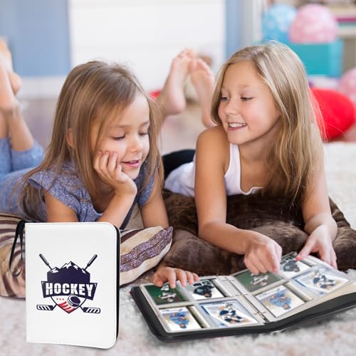 WTVIDAS 400-Pocket Hockey Card Binder – Waterproof PU Storage for Trading Cards