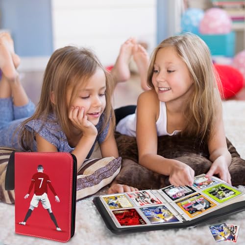 WTVIDAS Soccer Card Binder – 400 Pockets Waterproof PU Storage Book for Trading Cards