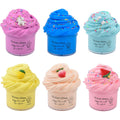 WUHUANIU 6-Pack Scented Butter Slime Kit - Super Soft Non-Sticky, 60ml Each - Party Favor Toy for Kids