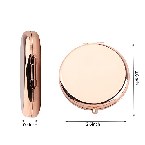 WUSUANED Funny Mahjong Makeup Mirror – Double-Sided Stainless Steel Mirror with Engraved Message, Gift for Mahjong Lovers