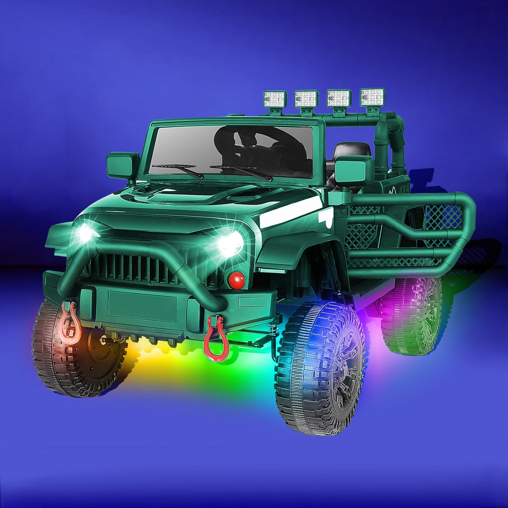 WUYXPG LED Strip Lights for Power Wheels - 50cm Waterproof Underbody Lights for Kids Ride-On Cars, Black Wires