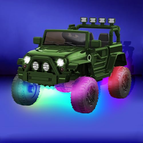 WUYXPG LED Strip Lights for Power Wheels - 50cm Waterproof Underbody Lights for Kids Ride-On Cars, Black Wires