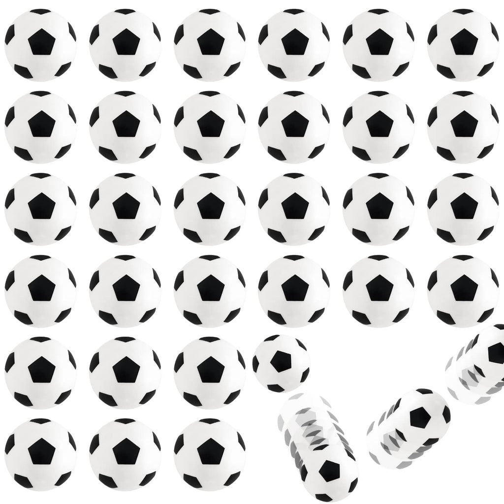 Xeehwb 30-Pack Mini Soccer Bouncy Balls – 27mm Rubber High Bounce Balls for Stress Relief, Party Favors, and Classroom Prizes