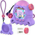 XEGIMOR Silicone Case for Tamagotchi Paradise - Purple with Button Cap, Screen Protector & Lanyard