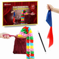 Xfunjoin 4-Piece Stage Magic Kit for Beginners: Change Bag, Rising Wand & More