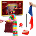 Xfunjoin 6Pcs Magic Trick Set: Stage Performance Kit with Change Bag & Silks | Beginner-Friendly