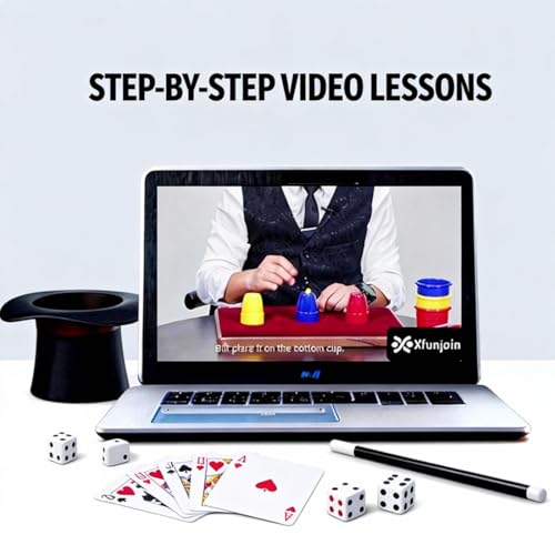 Xfunjoin 6Pcs Magic Trick Set: Stage Performance Kit with Change Bag & Silks | Beginner-Friendly