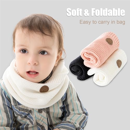 XIAOHAWANG Baby Winter Scarf – Soft Thick Knit Toddler Neckerchief for Boys & Girls (7 Months–7 Years)