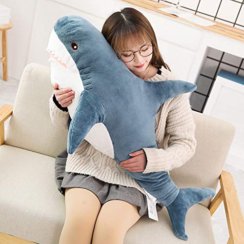 XIAOHONG 30-Inch Shark Plush Toy – Soft Stuffed Animal Cushion Pillow for Kids and Home Decor